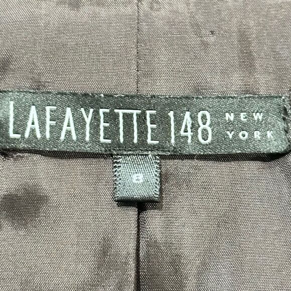 Lafayette 148 New York Brown Peplum Blazer - Picture 3 of 5